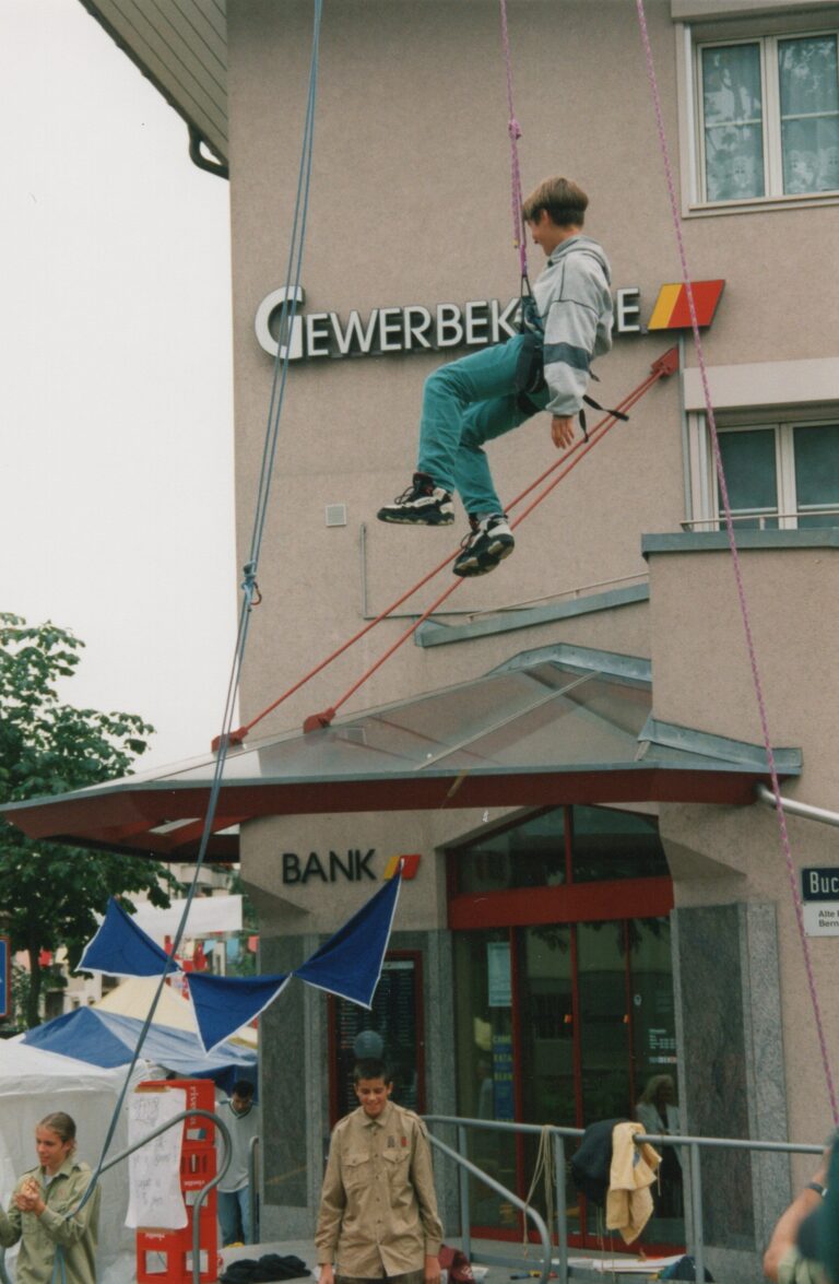Kreiselfest Zollikofen 1997 Harassenklettern